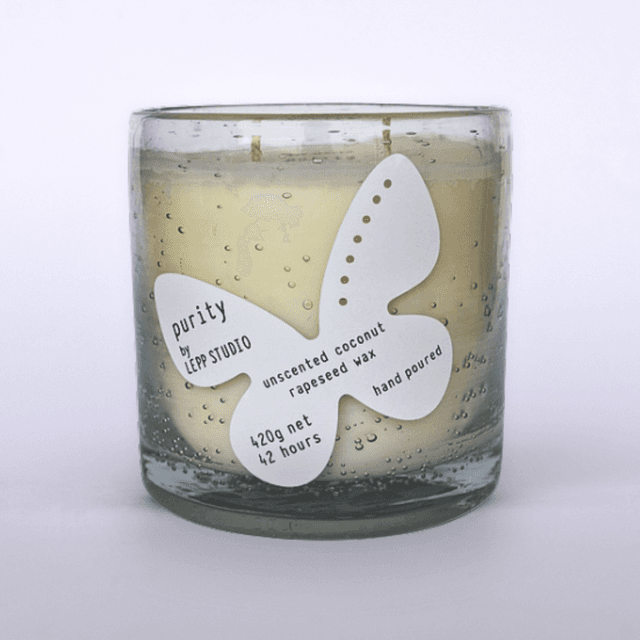 UNSCENTED &quot;PURITY&quot; 2-wick candle
